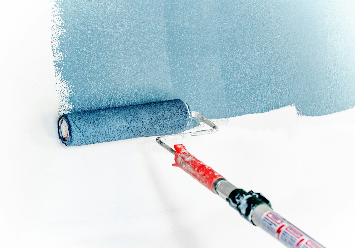 Freshly painted interior room with clean walls